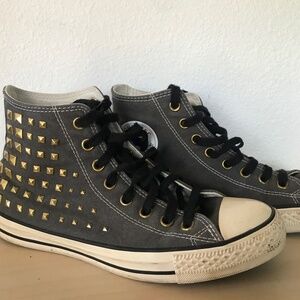 Converse High Tops with Gold Studs